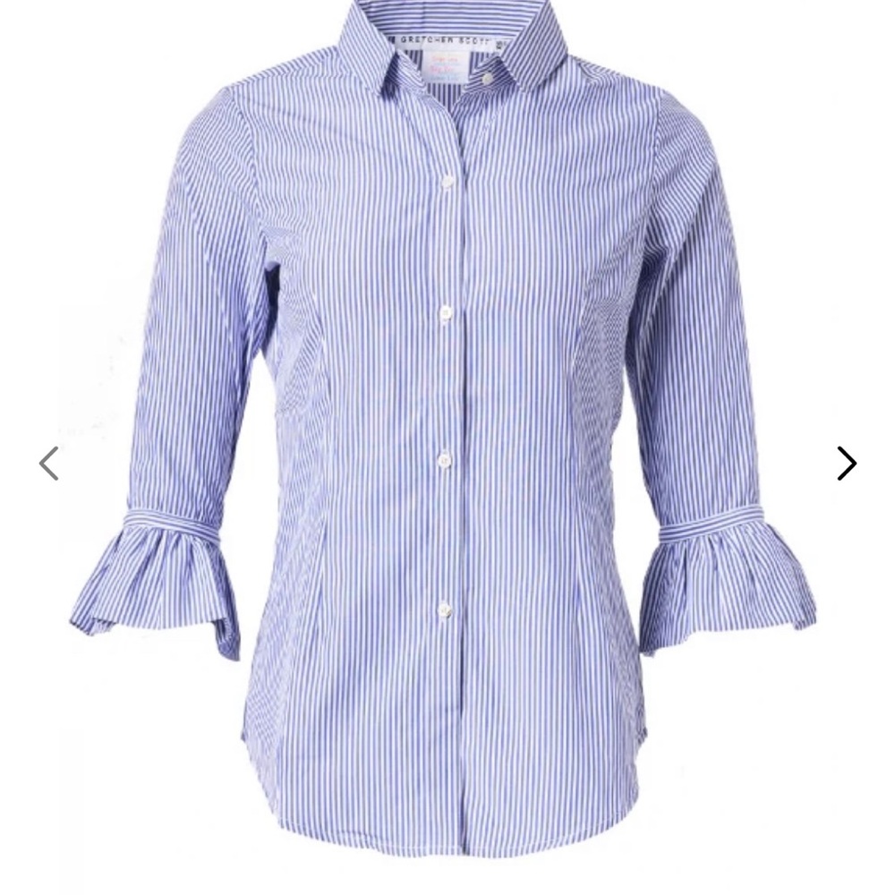 Gretchen Scott Designs Navy Striped Shirt